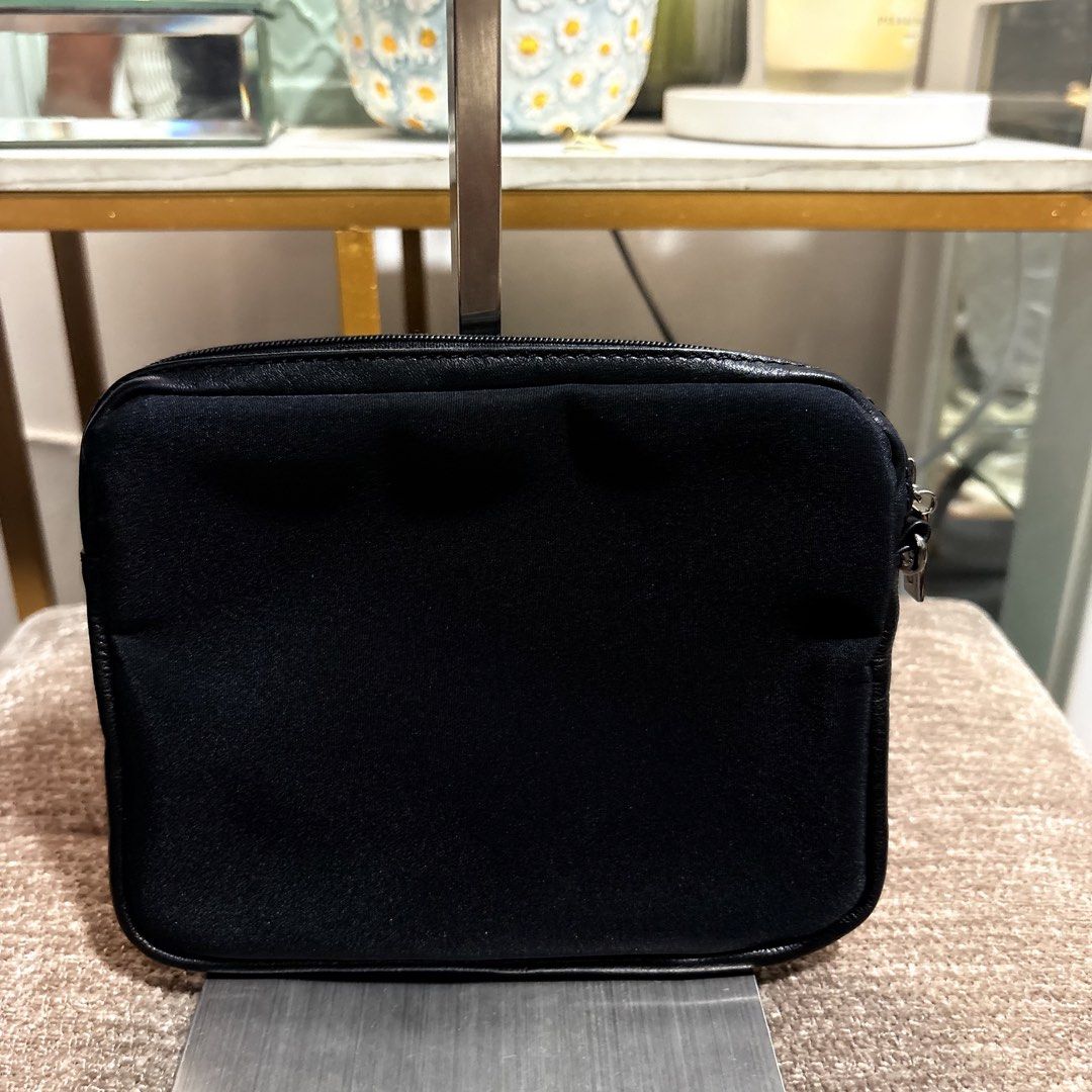 Original Cobo Japan Black Pouch (Category: Purses & Pouches) located in Binangonan. Submitted by makoleksyon (Listing ID 1468233886, Image 3). Description: Brand new condition Like new No flaws Nylon and genuine leather trim material Size: H-5.5 x W-6.5 x D-1 inches.