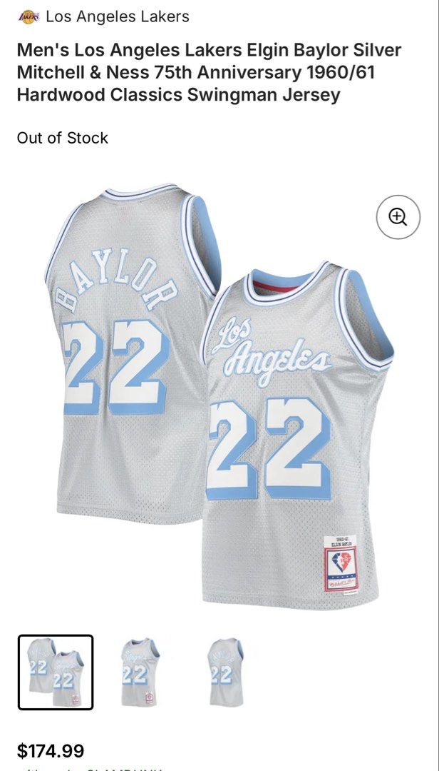 Original Mitchell & Ness Hardwood Classics 💯 (Category: Tshirts & Polo Shirts ) located in Tarlac. Submitted by outsource.psg (Listing ID 1468154367, Image 2). Description: Original Mitchell & Ness Hardwood Classics 💯 Elgin Baylor (NBA 75th Anniversary Jersey) Brand New Medium Mall Price: P12,290 ❎ P2,999 + Sf ✅ (Money back if proven fake) Dm SureeBuyerr TY ADMIN! 🫡.