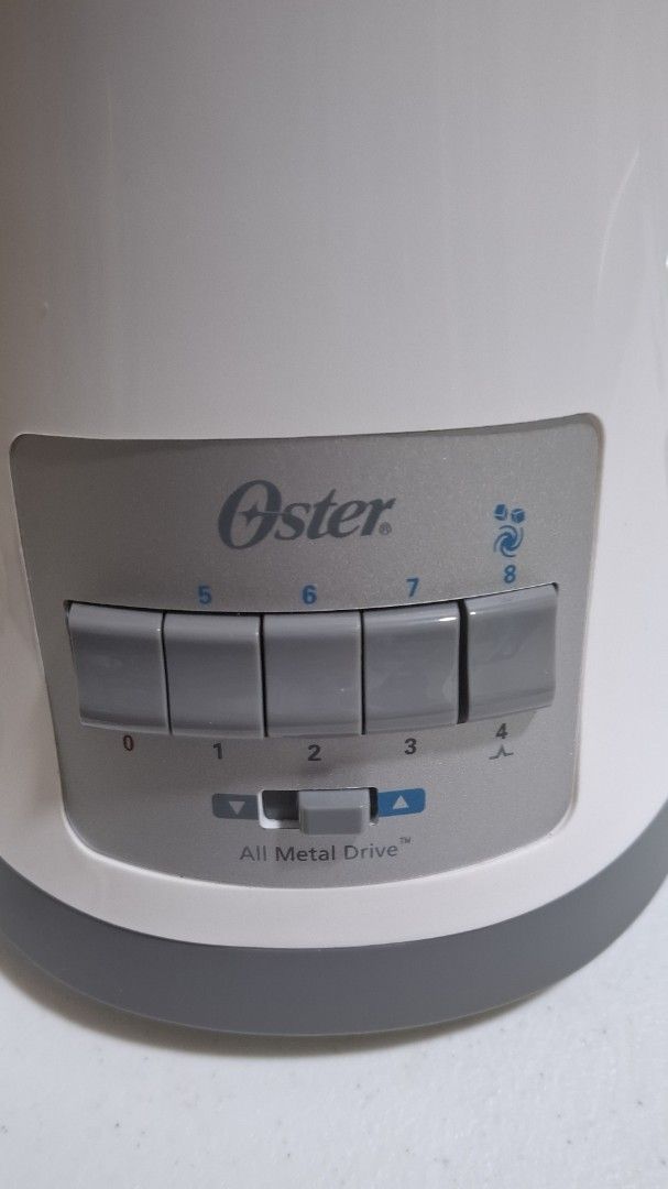 Oster 8 Speed Blender (Category: Juicers, Blenders & Grinders) located in Manila. Submitted by dm_ca (Listing ID 1468261430, Image 3). Description: I bought this in January 2025 (still within warranty) and used thrice without issues but hard for me to make it work anymore due to its complicated safety-lock feature. Hassle for me to go to their nearest service center so I bought a new one. You may have it fixed or use the jar as replacement as it'