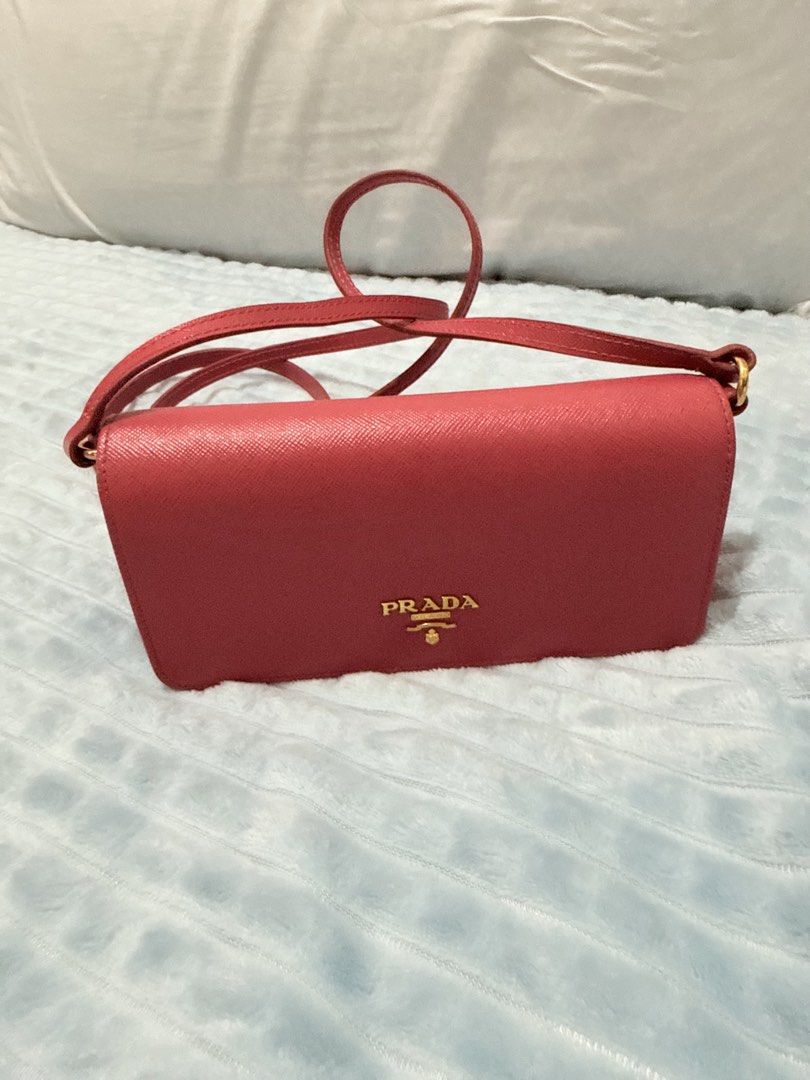 P R A D A WALLET ON STRAP (Category: Wallets & Card holders) located in Manila. Submitted by brandedboutique04 (Listing ID 1468112981, Image 1). Description: .