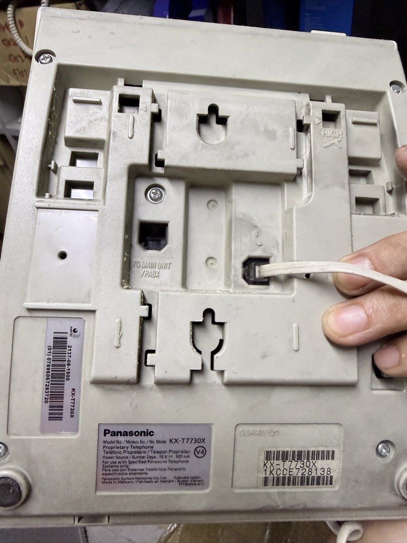 Panasonic KX-T7730 Advanced Hybrid System Telephone (Category: Office & Business Technology) located in Antipolo. Submitted by nil.nil1 (Listing ID 1468114803, Image 2). Description: - Model: Panasonic KX-T7730 proprietary telephone - Color: Standard office beige - Condition: Pre-owned, tested, and fully functional - Features: Built-in LCD display, intercom buttons, directional pad, and keypad - Organization: Convenient label panel on the right s