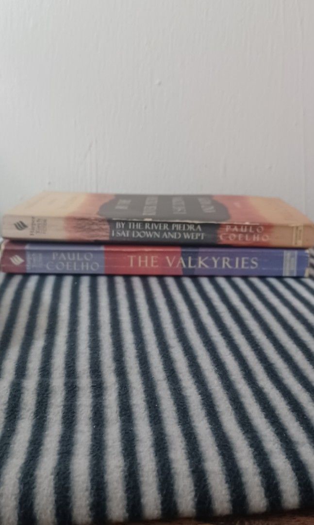 ✨️ PAULO COELHO 2-books bundle ✨️ (Category: Storybooks) located in Paranaque City. Submitted by style_bymm (Listing ID 1468074567, Image 2). Description: Decluttering! 📚 Take All 2 of Paulo Coelho's bestsellers ✨️ ✅️ By The River Piedra I Sat Down and Wept ✅️ The Valkyries 📚 Signs of use: edges of pages are browned but still easy to read. 👍 📚 Buy 1 book at 230 each 📚 FREE SHIPPING via J&T or LBC within Metro Manila ONLY.