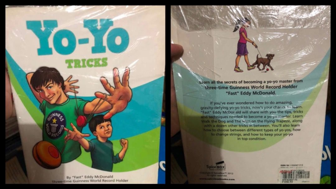 [PB] Fun With Yo-Yo Tricks: Tips & Techniques by "Fast" Eddy McDonald (Category: Storybooks) located in San Juan City. Submitted by ttanmien (Listing ID 1468189051, Image 1). Description: ⚜️✨⚜️✨⚜️✨⚜️✨⚜️✨⚜️ 💁🏻‍♀️SELLING PRICE: ₱100 Original Price: ₱300 💁🏻‍♀️Book Genre: Non Fiction, non fiction instructional and hobby 💁🏻‍♀️Book insight: Instructional Guidebook: Teaches 13 classic and gravity defying tricks including Walk the Dog and The Man o