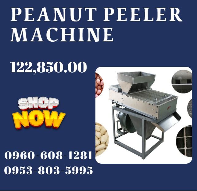 PEANUT PEELER MACHINE (Category: Everything Else Others) located in Caloocan City. Submitted by gracemonle62168 (Listing ID 1468060547, Image 1). Description: ✨ Capacity: 200–300 kg/hour ✨ Broken Rate: 3–10% ✨ Power: 0.57 kW ✨ Voltage: 380V / 220V ✨ Dimensions: 1100 × 400 × 1100 mm ✨ Weight: 90 kg .