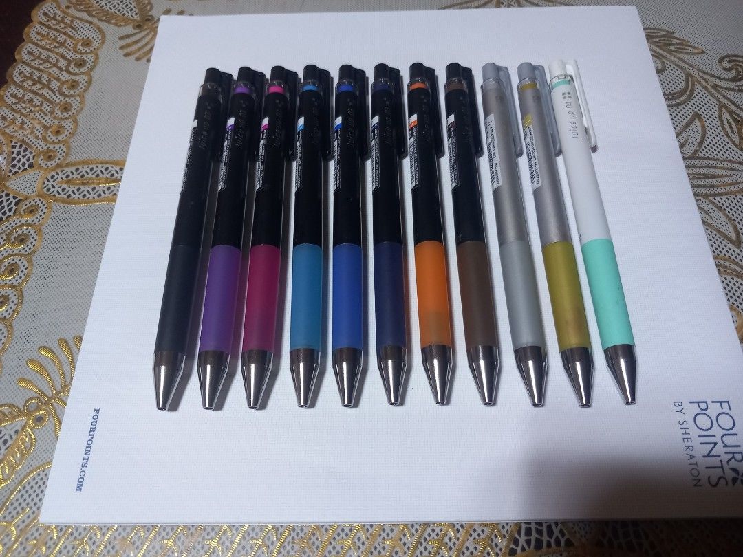 Pilot Juice Up Retractable Gel Pens (Category: Stationery & School Supplies) located in Cavite. Submitted by ulldrich (Listing ID 1468213459, Image 1). Description: Selling a bundle of 11 authentic Pilot Juice Up Retractable Gel Pens in great condition! These feature Pilot’s premium synergy tip and vibrant pigment ink for incredibly smooth, precise writing. I have explicitly pulled out the refills in the photos so you can see the exact remaining 