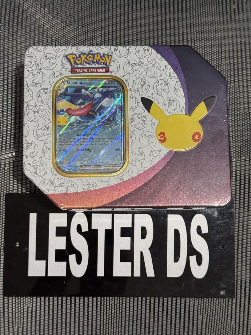 Pokemon 30th Celebration Greninja Big Tin (Category: Card Boxes & Cases) located in Caloocan City. Submitted by lstrdelo.snks (Listing ID 1468076952, Image 1). Description: 5600 Sealed Pickup only or add shipping fee (Lalamove / Grab) Fairview / Lagro loc.