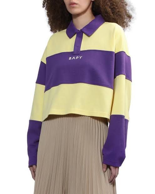 POLO BAPY (Category: Longsleeves) located in Bulacan. Submitted by letsfindukaywithme (Listing ID 1468062300, Image 1). Description: POLO BABY XS Cropped oversized 24x20" Sleeves: 30 Fits up to Large Minimal washable stain but still like new +sf payment first Ship via J&T .