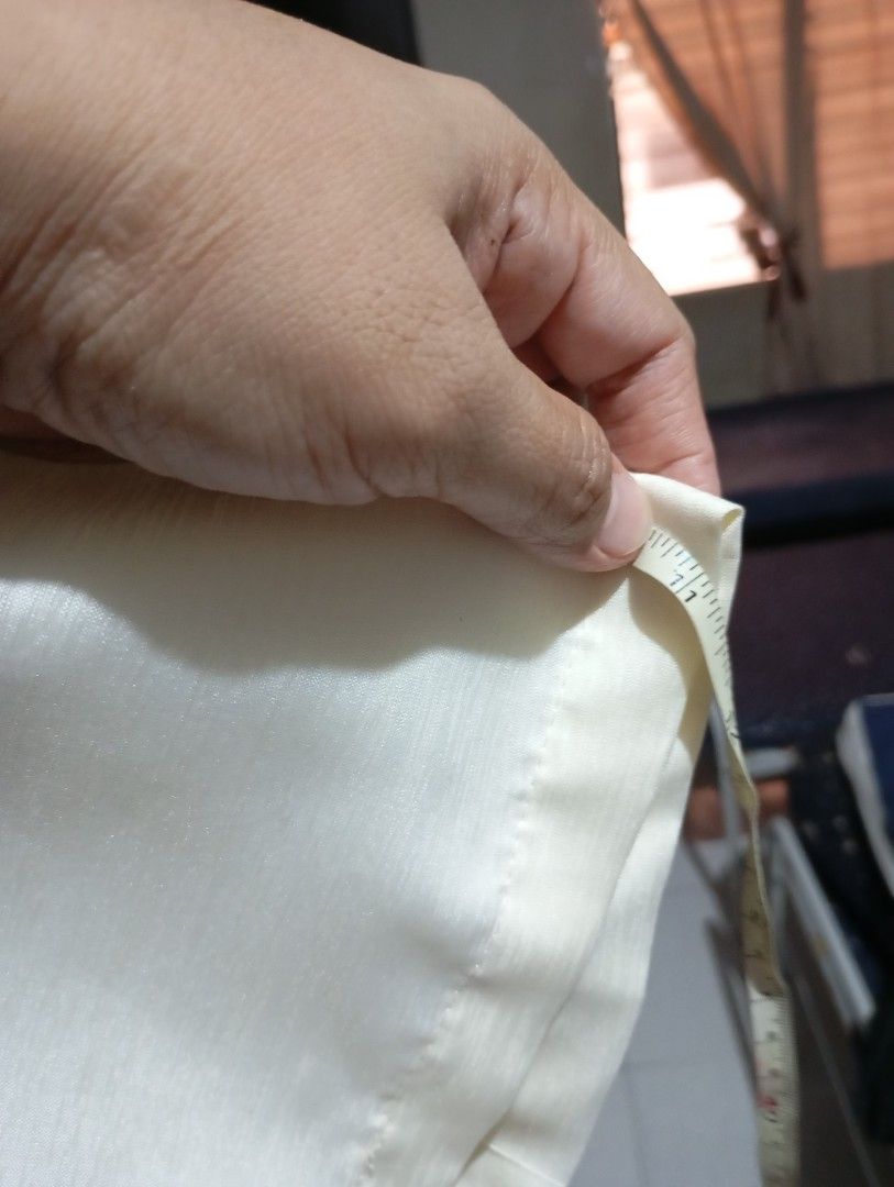 Polo Barong (Category: Looking For) located in Mandaluyong City. Submitted by maruyahachi (Listing ID 1468170126, Image 1). Description: White button-up top with playful embroidered details. Features colorful stripes, sunshine and cloud motifs, plus a charming stick figure illustration on the front. Measures around 21 to 22 inches across the chest and extends past 30 inches in length. Lightweight fabric, front button closure..