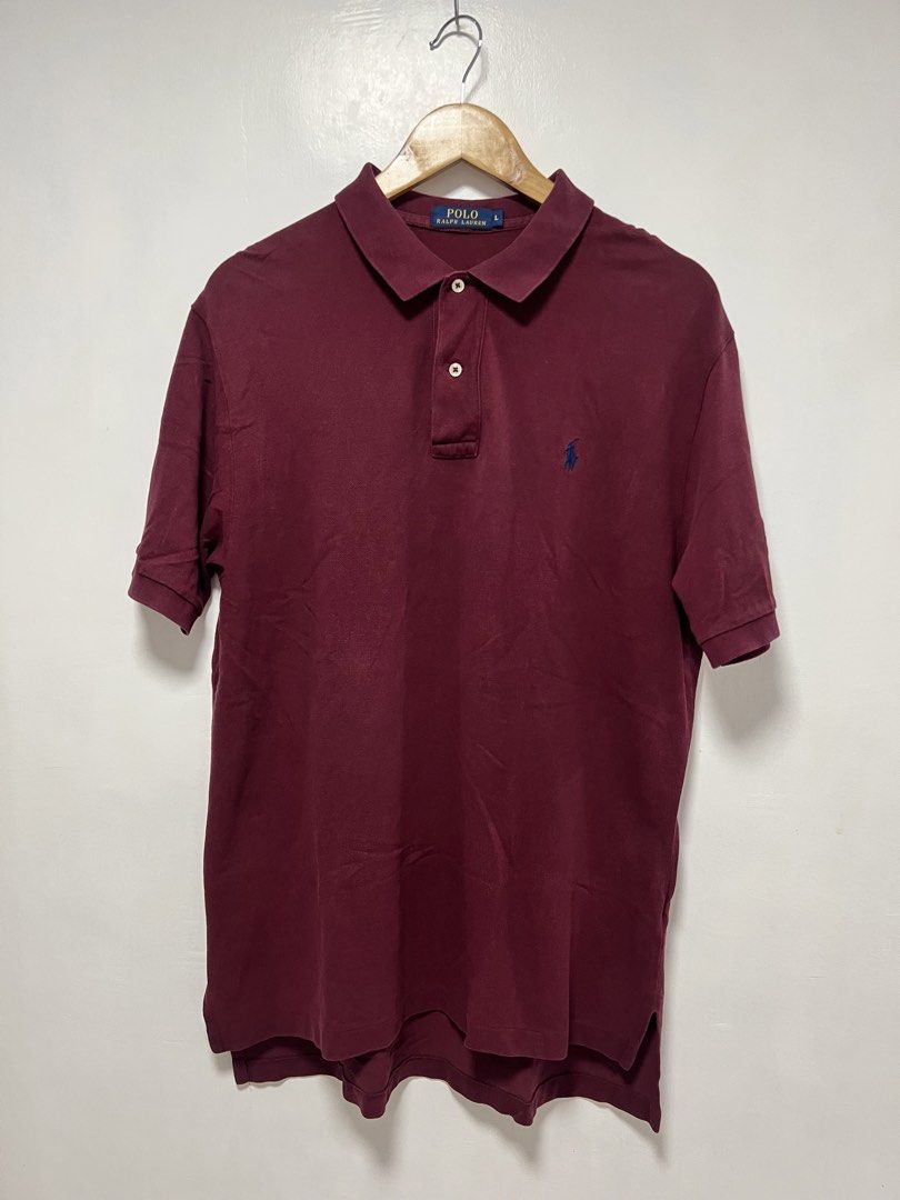 Polo Ralph Lauren - Maroon (Category: Formal Shirts) located in Muntinlupa City. Submitted by thriftdripbyjm (Listing ID 1468215475, Image 1). Description: Color rate: 9.5/10 Dimes: 21x( 29 Front 32back) L on tag Sleeve: 9.5 Issue: minimal slit Price: 1250 + sf.