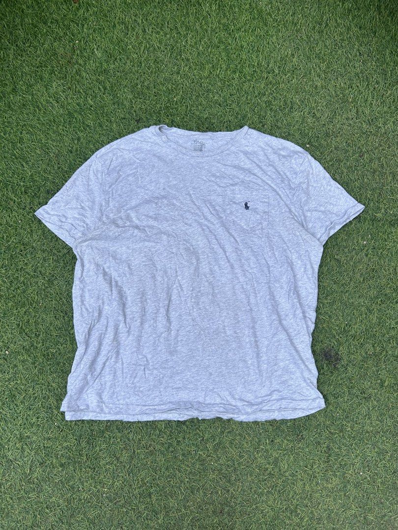 POLO RL pocket tee gray (Category: Luxury Apparel) located in Santa Rosa. Submitted by unexpected.finds4026 (Listing ID 1468196843, Image 1). Description: Large on tag best fit to L - Xl complete tags authentic 9.5/10 color rate no flaws need wash .