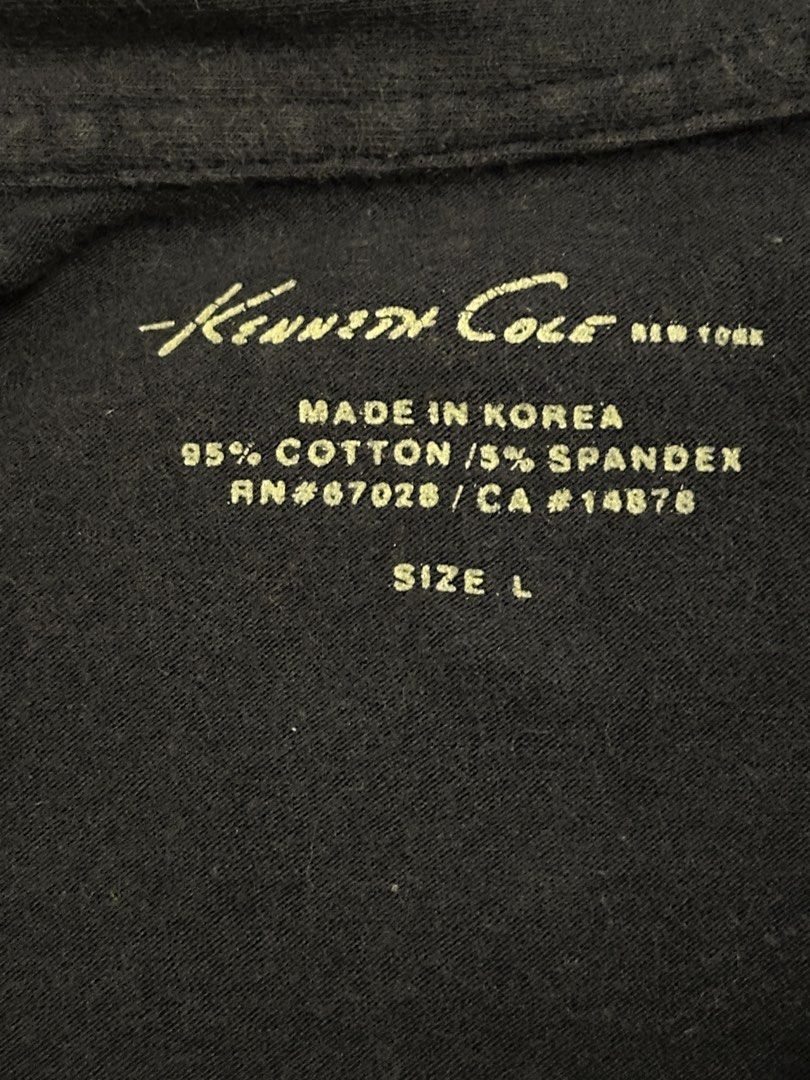 Kenneth Cole Polo Shirt (Category: Tshirts & Polo Shirts ) located in Quezon City. Submitted by mancave_stuff (Listing ID 1468188977, Image 3). Description: Kenneth Cole Polo shirt Navy Blue Color rate: 7/10 Size L: 20” x 27” .