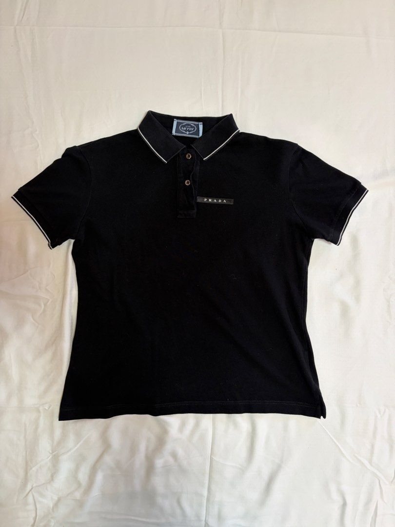 Prada Polo Shirt (Category: Luxury Apparel) located in Pasig City. Submitted by chamoisee (Listing ID 1468088527, Image 1). Description: Prada Polo Shirt small on tag 18”x20” DM FOR FASTER TRANSACTION 📩 .