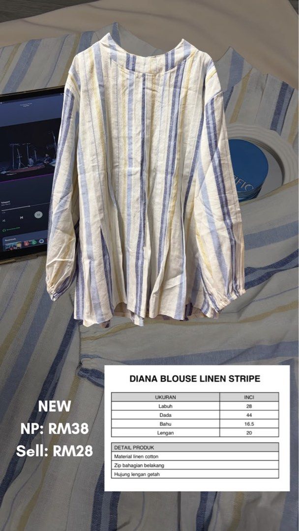 preloved blouses (Category: Blouses) located in Kuala Lumpur. Submitted by syeerq (Listing ID 1468094708, Image 3). Description: dm me which one you interested price and details in the picture.