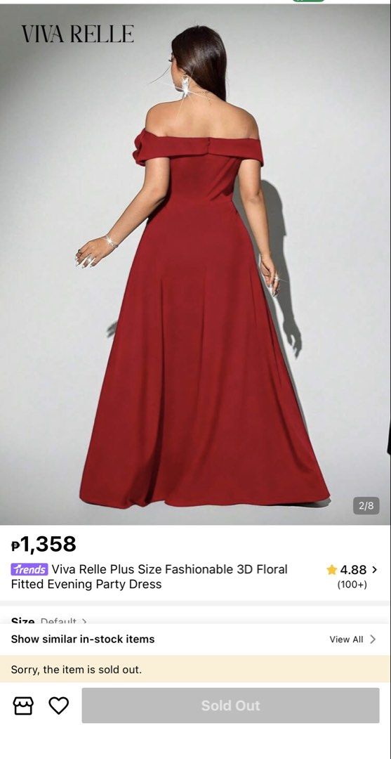 Preloved Gown For Sale (Category: Evening dresses & gowns) located in Manila. Submitted by snwdrp2020 (Listing ID 1468079449, Image 3). Description: FOR SALE ONLY Used once. Ginamit lang sa birthday No issue. Walang butas. Walang kahit na ano. Nalabhan na rin. Ready to wear Fits XL to 2XL body frame RFS : Decluttering Selling for only ₱ 750. Fixed price. Pass sa tatawad pa. Makati location.