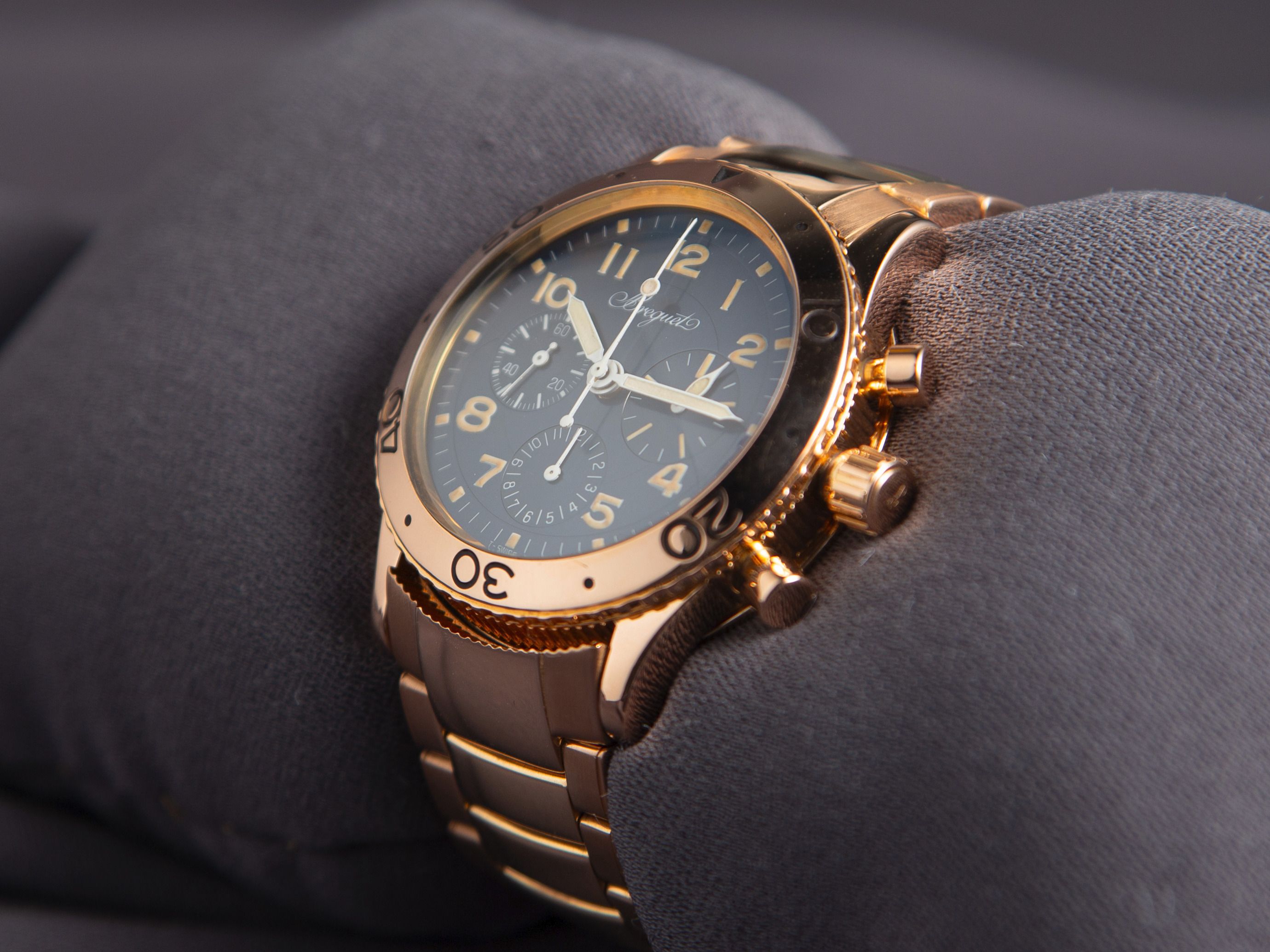 Preowned Breguet Type XX Blue Dial in Rose Gold Ref: 3800, Luxury ...