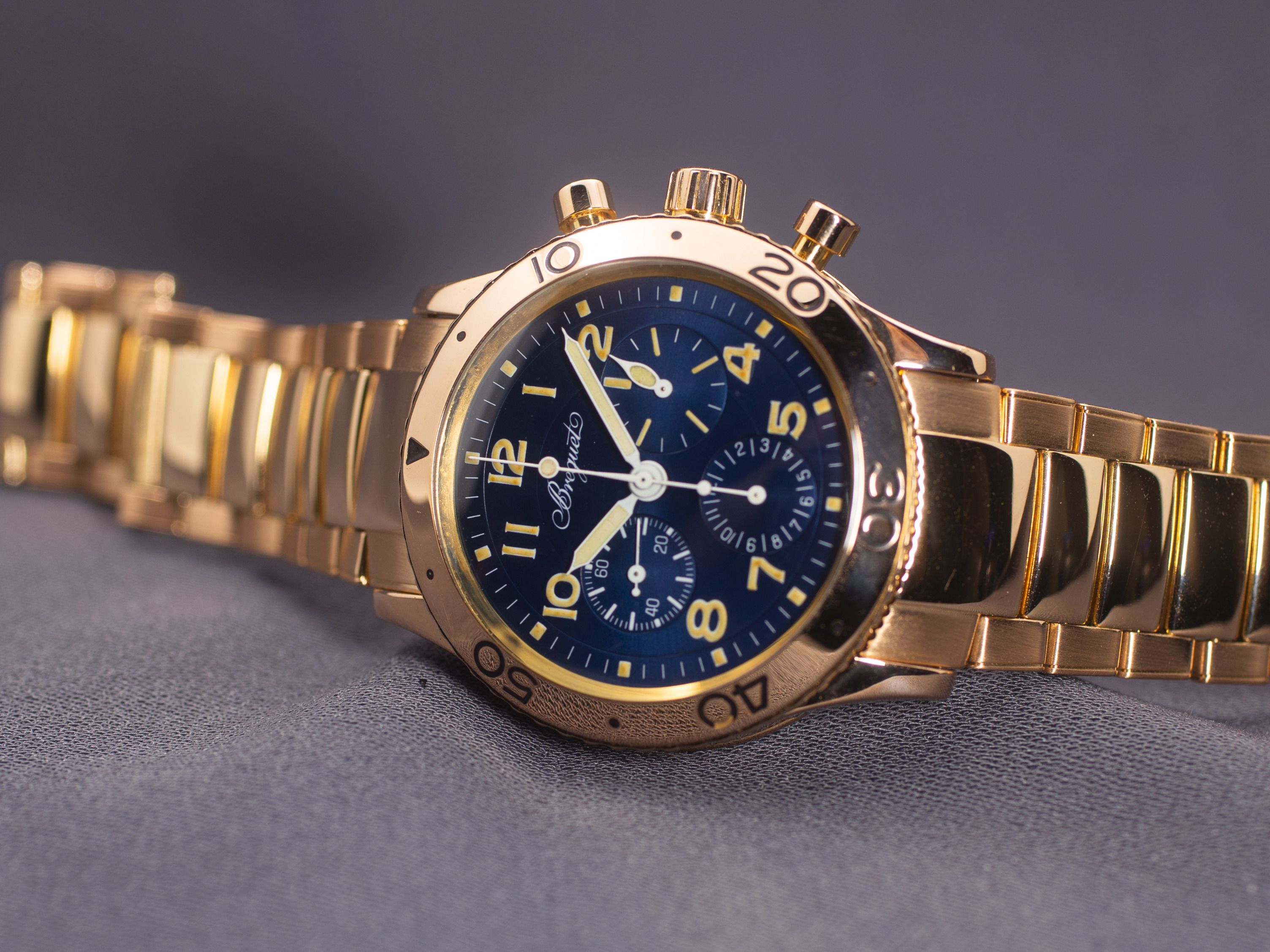 Preowned Breguet Type XX Blue Dial in Rose Gold Ref: 3800, Luxury ...