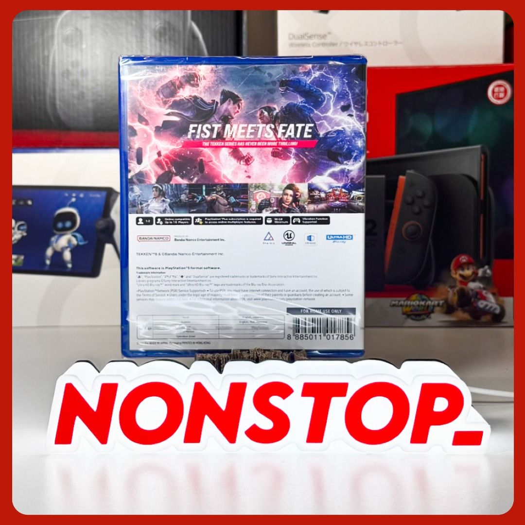 PS5 Tekken 8 (Category: PlayStation) located in Petaling Jaya. Submitted by nonstopgaming (Listing ID 1468074607, Image 3). Description: Hightlight Playform: Playstation 5 Genre: Fighting Developer: Bandai Namco Studios Publisher: Bandai Namco Studios Release: 25 January 2024 Game Formet: Physical Game Disc Region/ Language R3 English Version R3 Chinese Verion Shipping Standard Shipping Preparation time: 1 working day to pack and hand over to the