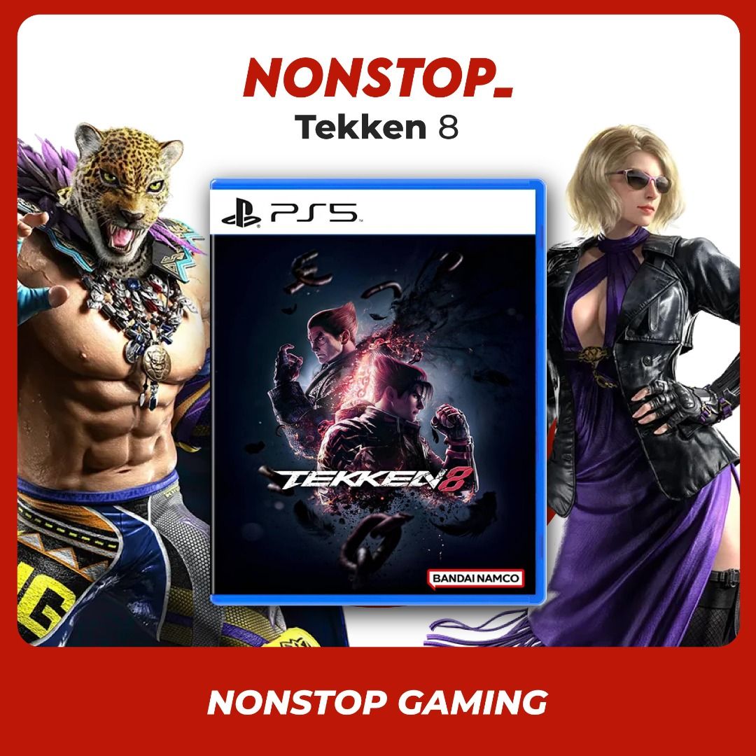 PS5 Tekken 8 (Category: PlayStation) located in Petaling Jaya. Submitted by nonstopgaming (Listing ID 1468074607, Image 1). Description: Hightlight Playform: Playstation 5 Genre: Fighting Developer: Bandai Namco Studios Publisher: Bandai Namco Studios Release: 25 January 2024 Game Formet: Physical Game Disc Region/ Language R3 English Version R3 Chinese Verion Shipping Standard Shipping Preparation time: 1 working day to pack and hand over to the