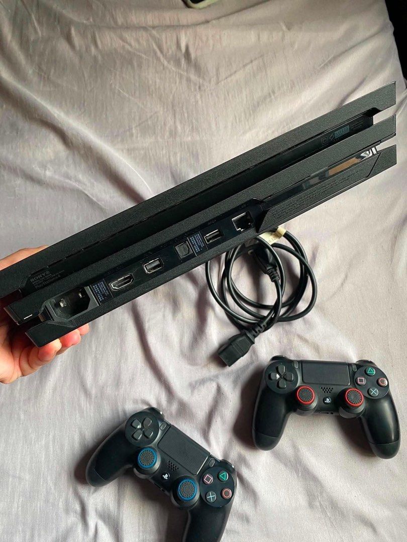 PS 4 PRO (Category: PlayStation) located in Paranaque City. Submitted by punzalan726 (Listing ID 1468185244, Image 2). Description: PS4 Pro 1TB for Sale 🎮 Inclusions: • PS4 Pro 1TB • 2 original game CDs: - The Last of Us - The Evil Within • 2 controllers (one only works when plugged in/charging) • 1 power cable 📌 Note: One controller has a battery issue and needs to stay connected to the charger to work. .