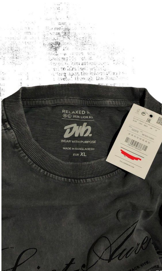 Pull&Bear Saint-Averence Graphic T-Shirt XL Grey (Category: Activewear) located in Manila. Submitted by markgatus097935 (Listing ID 1468152103, Image 3). Description: - Brand: Pull&Bear - Condition: Brand new with tags, unworn - Size: XL (Relaxed fit) - Color: Dark grey wash - Design: 'Saint-Averence 1952 Route des Vignes' graphic on front - Details: Plain back with a stylish horizontal seam.