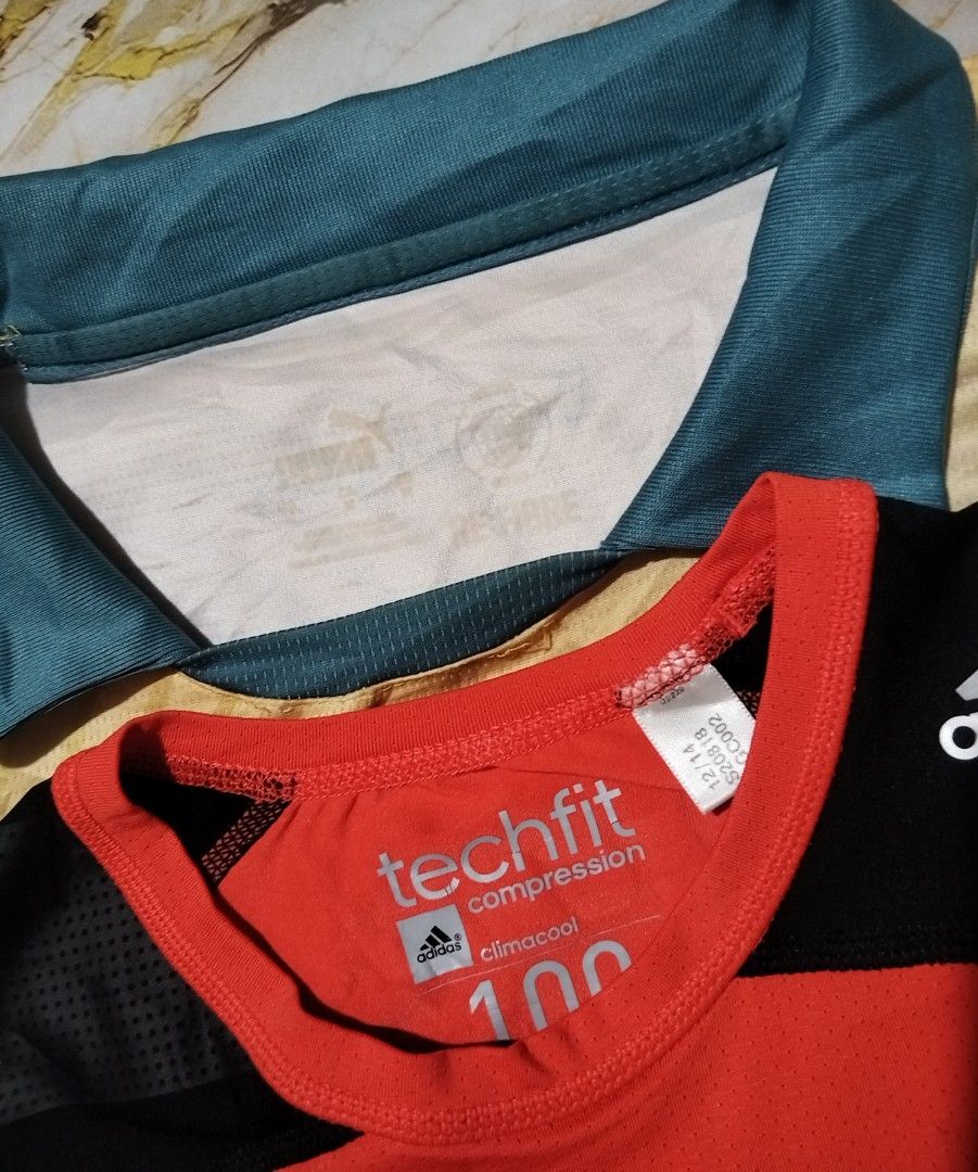 PUMA JERSEY / ADIDAS TECHFIT (Category: Activewear) located in Veruela. Submitted by ivytalibo62410 (Listing ID 1468201033, Image 3). Description: FOR TAKE ALL 🙇 ▪️ Medium to large fit ▪️ Both Excellent condition ▪️ May kunting Flaws lang Po ang Puma 2 For 589 Free Shipping 🚘 LOC. Veruela AGUSAN DEL SUR 📍.