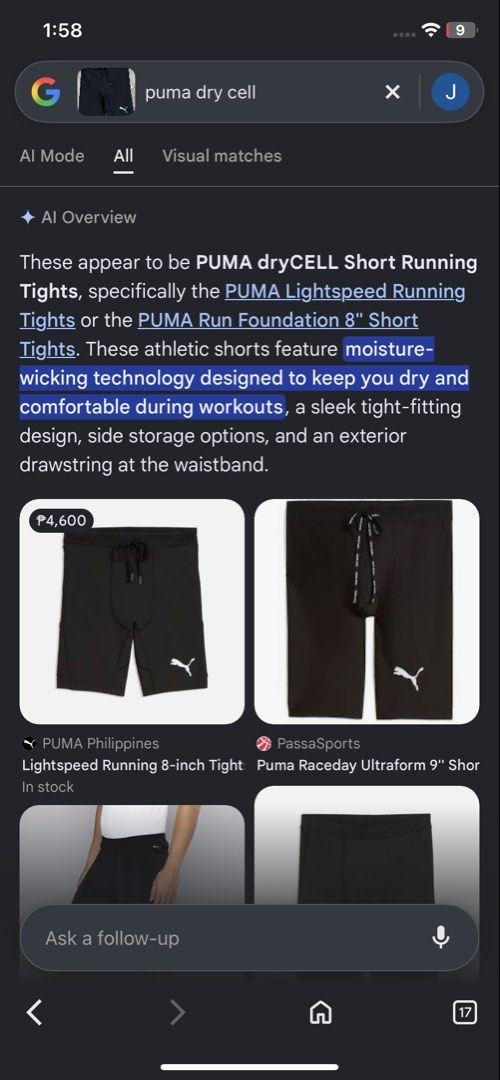 PUMA LIGHTSPEED DRY CELL SHORTS MENS (Category: Shorts) located in Marikina City. Submitted by arniejane23 (Listing ID 1468257628, Image 2). Description: PUMA LIGHTSPEED DRY CELL SHORTS MENS SIZE MEDIUM DIMENSION waistline - 29-32 length - 17 NO ISSUE/NO FLAWS EXCELLENT ASNEW CONDITION!! 📩📩📩 .