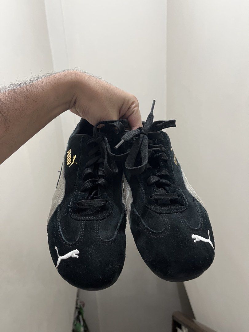 Puma Speed Cat Black (Category: Sneakers) located in Malabon City. Submitted by sukehirou (Listing ID 1468249886, Image 3). Description: - Size: US 6.5 / UK 5.5 / EUR 38.5 / 24.5 cm - Condition: Used less than 10x - Flaw: Unintentionally caused it to fade and harden due to washing it once..