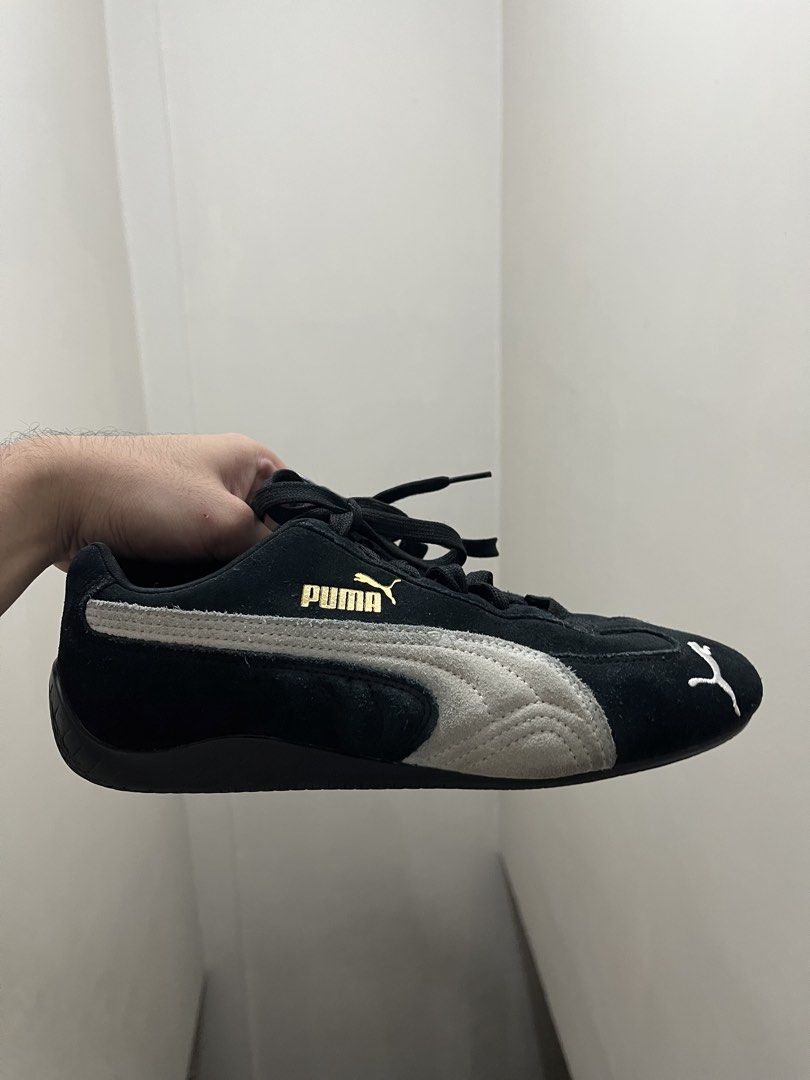 Puma Speed Cat Black (Category: Sneakers) located in Malabon City. Submitted by sukehirou (Listing ID 1468249886, Image 1). Description: - Size: US 6.5 / UK 5.5 / EUR 38.5 / 24.5 cm - Condition: Used less than 10x - Flaw: Unintentionally caused it to fade and harden due to washing it once..