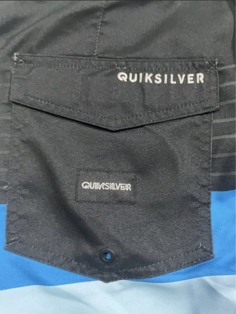 Quiksilver board shorts (waist: 34”) (Category: Swim Trunks & Board Shorts) located in Cainta. Submitted by j.c.v_68 (Listing ID 1468178038, Image 3). Description: 100% original/authentic 💯 Comes with plastic, tags & paper bag Model: point break Size: Waist- 34” Length- 20” Color: black/blue *with 2 side pockets & back pocket *quick dry SRP: 3k-3500 .