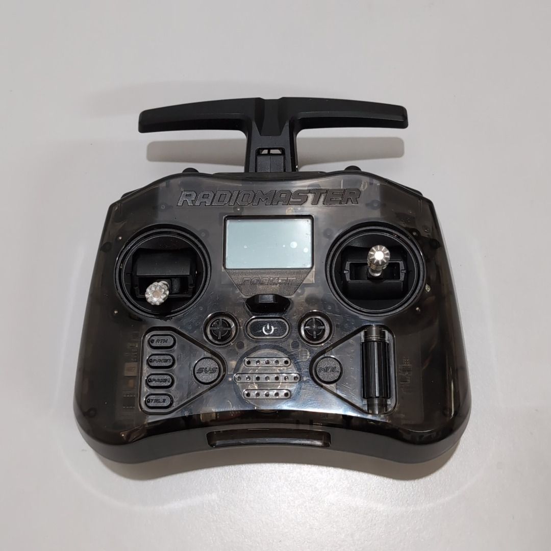 Radiomaster Pocket | Drone/RC Radio Controller/Transmitter (Category: Other Accessories) located in Quezon City. Submitted by ematubis (Listing ID 1468080244, Image 1). Description: 📌 Specs - ELRS 2.4GHz - EdgeTX OS - X5 Hall-effect gimbals - 2pcs 18650 batteries included - Mode 2 (Left throttle) - Charcoal color ℹ️ About the Item - No issues/hidden defects - No repair/service history - Previously used as FPV Drone/Sim Controller - Excellent con