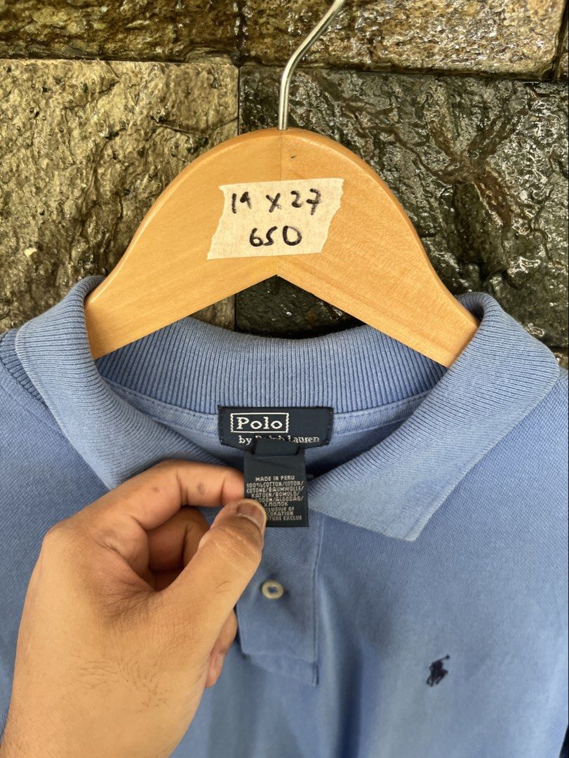 Ralph Lauren Blue Poloshirt (Category: Tshirts & Polo Shirts ) located in Cagayan de Oro. Submitted by curatedheirloomph_ (Listing ID 1468100494, Image 2). Description: 𝘿𝙞𝙢𝙚𝙣𝙨𝙞𝙤𝙣𝙨: 19x27 𝘽𝙚𝙨𝙩 𝙁𝙞𝙩: Medium 𝘾𝙤𝙣𝙙𝙞𝙩𝙞𝙤𝙣 & 𝘾𝙤𝙡𝙤𝙧 𝙍𝙖𝙩𝙚: Excellent (9.5/10) 𝙄𝙨𝙨𝙪𝙚: Minimal signs of usage 𝘼𝙪𝙩𝙝𝙚𝙣𝙩𝙞𝙘𝙞𝙩𝙮 𝘿𝙚𝙘𝙡𝙖𝙧𝙖𝙩𝙞𝙤𝙣: Authentic.