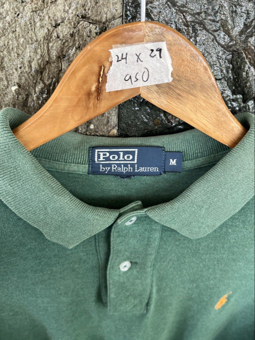 Ralph Lauren Heather Green Poloshirt (Category: Tshirts & Polo Shirts ) located in Cagayan de Oro. Submitted by curatedheirloomph_ (Listing ID 1468104656, Image 2). Description: 𝘿𝙞𝙢𝙚𝙣𝙨𝙞𝙤𝙣𝙨: 24x29 𝘽𝙚𝙨𝙩 𝙁𝙞𝙩: XL - XXL 𝘾𝙤𝙣𝙙𝙞𝙩𝙞𝙤𝙣 & 𝘾𝙤𝙡𝙤𝙧 𝙍𝙖𝙩𝙚: Excellent (9.5/10) 𝙄𝙨𝙨𝙪𝙚: Slit tears 𝘼𝙪𝙩𝙝𝙚𝙣𝙩𝙞𝙘𝙞𝙩𝙮 𝘿𝙚𝙘𝙡𝙖𝙧𝙖𝙩𝙞𝙤𝙣: Authentic.
