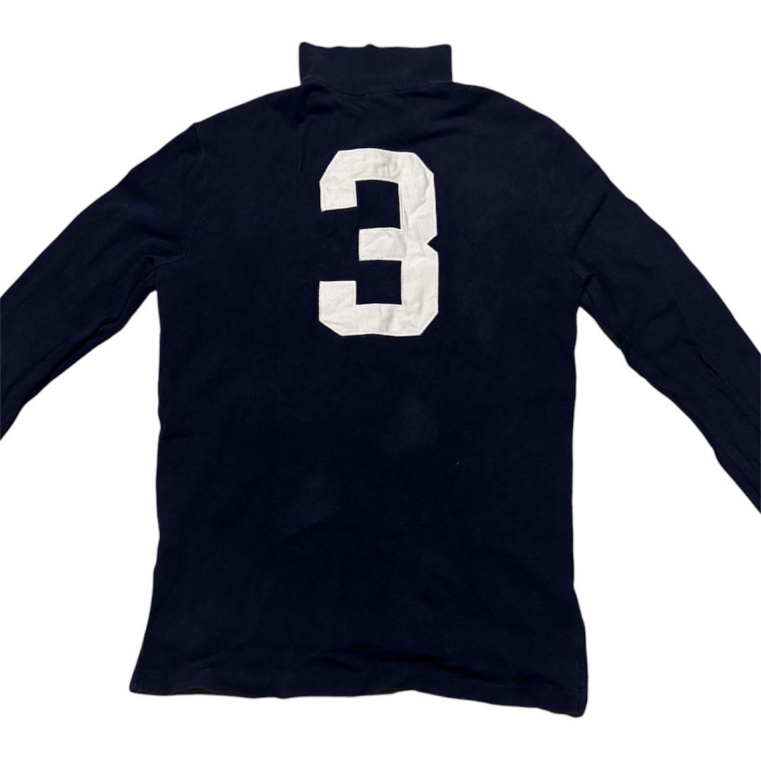 Ralph Lauren Longsleeve (Category: Tshirts & Polo Shirts ) located in Manila. Submitted by ruzzshaltr (Listing ID 1468253738, Image 2). Description: - Authentic Ralph Lauren Longsleeve - feutures Number 3 on the back and side • small in tag •w - 20 •l - 27 • navy blue color • lightly used condition .