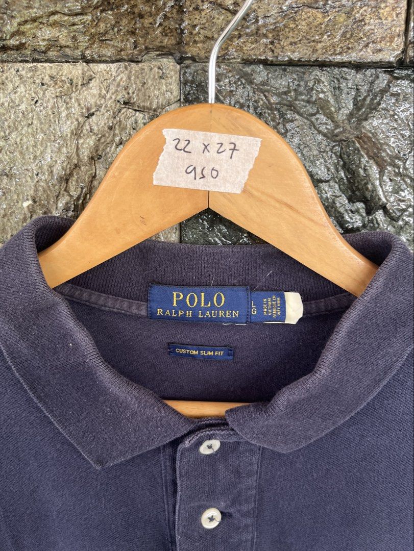 Ralph Lauren Navy Blue Poloshirt (Category: Tshirts & Polo Shirts ) located in Cagayan de Oro. Submitted by curatedheirloomph_ (Listing ID 1468130468, Image 2). Description: 𝘿𝙞𝙢𝙚𝙣𝙨𝙞𝙤𝙣𝙨: 22x27 𝘽𝙚𝙨𝙩 𝙁𝙞𝙩: Medium - Large 𝘾𝙤𝙣𝙙𝙞𝙩𝙞𝙤𝙣 & 𝘾𝙤𝙡𝙤𝙧 𝙍𝙖𝙩𝙚: Very Good (9/10) 𝙄𝙨𝙨𝙪𝙚: Signs of usage 𝘼𝙪𝙩𝙝𝙚𝙣𝙩𝙞𝙘𝙞𝙩𝙮 𝘿𝙚𝙘𝙡𝙖𝙧𝙖𝙩𝙞𝙤𝙣: Authentic.