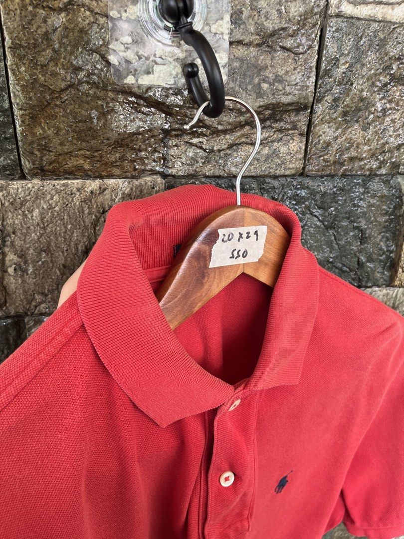 Ralph Lauren Red Poloshirt (Category: Tshirts & Polo Shirts ) located in Cagayan de Oro. Submitted by curatedheirloomph_ (Listing ID 1468090343, Image 3). Description: 𝘿𝙞𝙢𝙚𝙣𝙨𝙞𝙤𝙣𝙨: 20x29 𝘽𝙚𝙨𝙩 𝙁𝙞𝙩: Medium - Large 𝘾𝙤𝙣𝙙𝙞𝙩𝙞𝙤𝙣 & 𝘾𝙤𝙡𝙤𝙧 𝙍𝙖𝙩𝙚: Very Good (9/10) 𝙄𝙨𝙨𝙪𝙚: Signs of usage 𝘼𝙪𝙩𝙝𝙚𝙣𝙩𝙞𝙘𝙞𝙩𝙮 𝘿𝙚𝙘𝙡𝙖𝙧𝙖𝙩𝙞𝙤𝙣: Authentic.