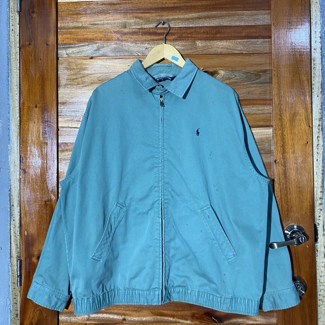 Ralph Lauren Zip Up Jacket (Category: Coats, Jackets and Outerwear) located in Andop. Submitted by rhouzze.ph24 (Listing ID 1468162903, Image 1). Description: OPEN FOR NEGOTIATION Name: Ralph Lauren Dimensions: 27.5 by 28 Size: Large Issue: Rust stains.