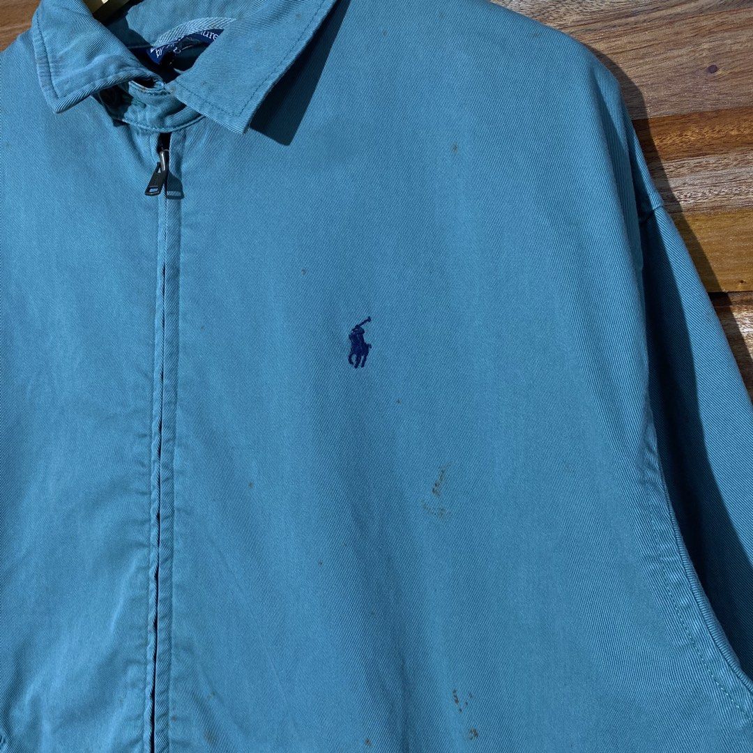 Ralph Lauren Zip Up Jacket (Category: Coats, Jackets and Outerwear) located in Andop. Submitted by rhouzze.ph24 (Listing ID 1468162903, Image 2). Description: OPEN FOR NEGOTIATION Name: Ralph Lauren Dimensions: 27.5 by 28 Size: Large Issue: Rust stains.