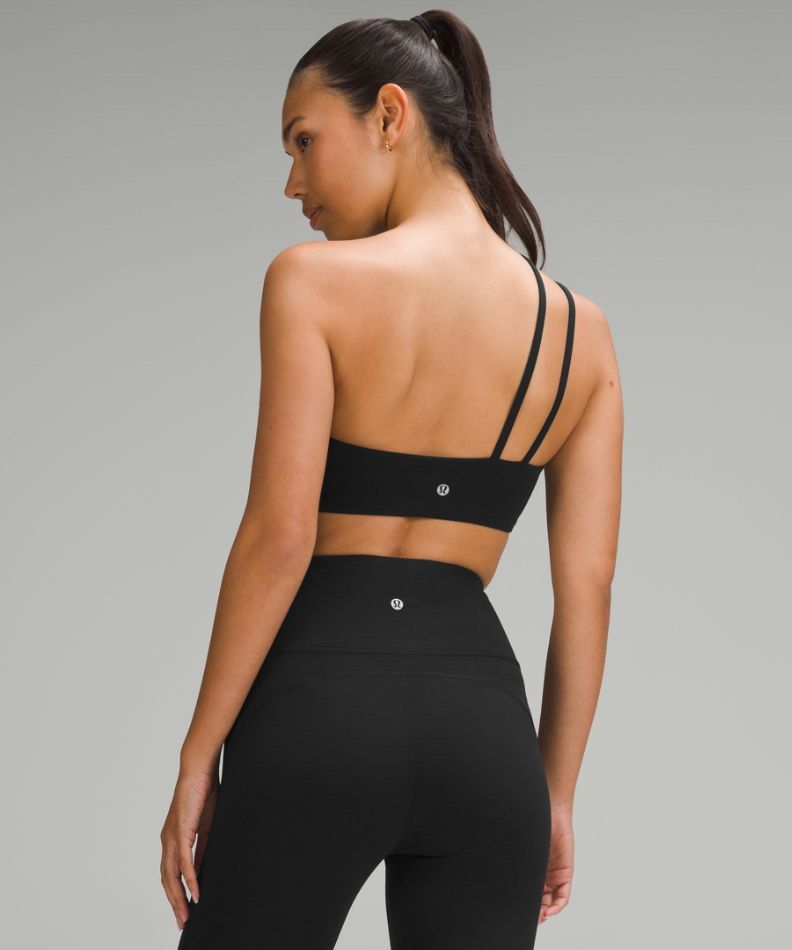 Rare•Lululemon Strappy One Shoulder Bra (Category: Activewear) located in Dasmarinas. Submitted by shoppingaccount__ (Listing ID 1468078192, Image 2). Description: square dot 4 ( new release ) fits xs-s padded.
