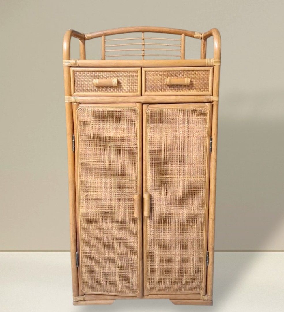 Rattan Shoe Side Cabinet (Category: Shelves, Cabinets & Racks) located in Quezon City. Submitted by dannikkishoppe2 (Listing ID 1468135730, Image 1). Description: Rattan Shoe Side Cabinet ‼️₱6800‼️ Please manage your expectations as there might be minimal flaws. Color may vary due to lighting, it may appear darker or lighter in person. Check photos first before buying. Please refrain from purchasing if you are particular about USED items and impe