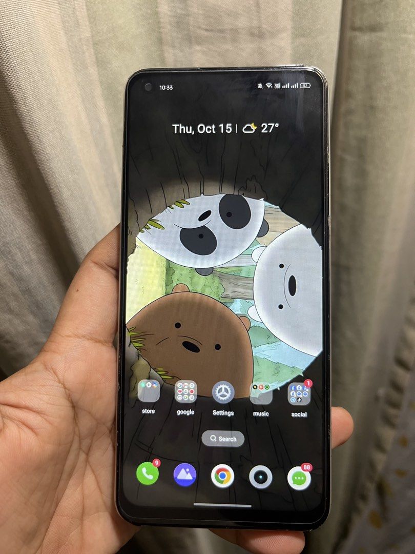 REALME 10 8/256 GB (Category: Realme) located in Manila. Submitted by kofieematch (Listing ID 1468223756, Image 1). Description: FOR SALE: realme 10 8GB RAM / 256GB ROM 📱 Specifications: * 8GB RAM + 256GB Internal Storage * 6.4” FHD+ Super AMOLED Display * 90Hz Refresh Rate * MediaTek Helio G99 Processor * 50MP Main Camera + 2MP Secondary Camera * 16MP Front Camera * 5000mAh Battery * 33W SUPERVOOC Fast Charging * Side Fingerprint Sensor * USB T