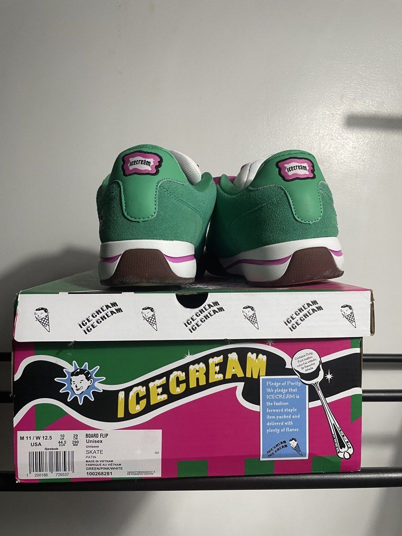 Rebook Ice-Cream Watermelon (Category: Casual Shoes) located in Rizal. Submitted by akoheats (Listing ID 1468178155, Image 2). Description: Excellent Condition ✨ Issue:Minimal Stains Worn Once With Box✅ Size: 11US Issue:None! Authentic✅ Great Condition ✨ Size: 11US ❗️Check the item carefully before purchasing ❗️No returns or exchanges after purchase.