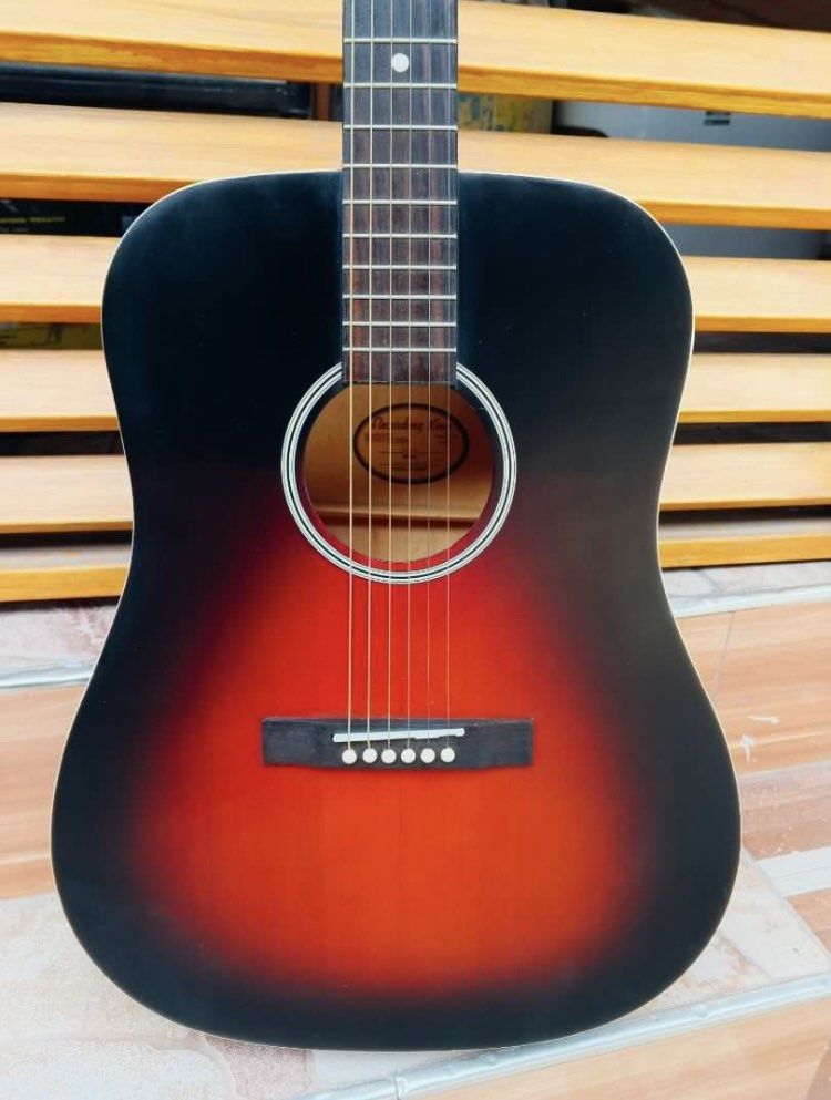 Recording king acoustic guitar (Category: Musical Instruments) located in Caloocan City. Submitted by the_good_item05 (Listing ID 1468179423, Image 2). Description: Maganda tunog panalo sa tunog solid top back and sidd whitewood Price 12,000 negotiable.