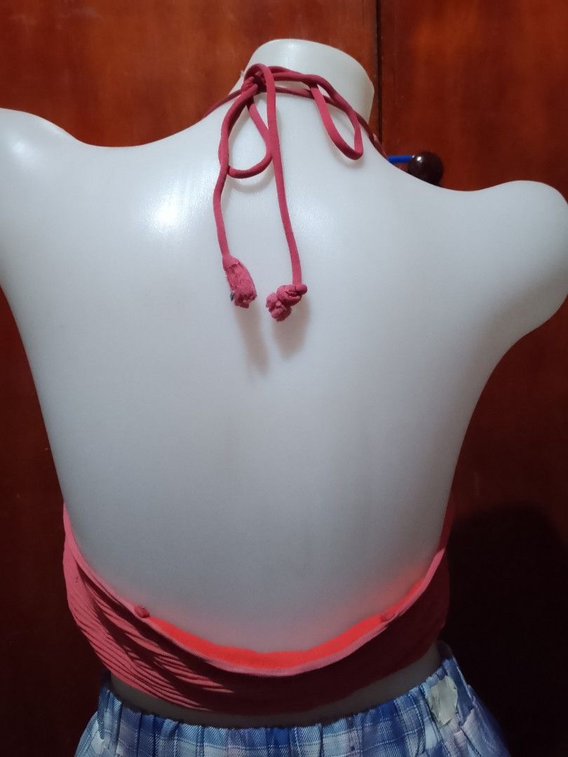 Orange Halter Crop Top (Category: Sets or Coordinates) located in Batangas. Submitted by sheenx.09 (Listing ID 1468093659, Image 2). Description: - L to XL - pwede hanggang 2xl yan - orange halter crop top ♥️ - Top features adjustable neck ties for a custom fit 😀 - Cute and breezy style, ideal for warm weather and casual outings 😃 - di kasama ang skirt but pwede din terno bilhin 😁.