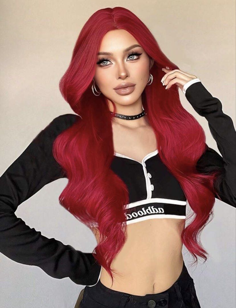 Red wavy wigs (Category: Hair Accessories) located in Quezon City. Submitted by ava_ghail (Listing ID 1468221573, Image 3). Description: Realistic wigs.