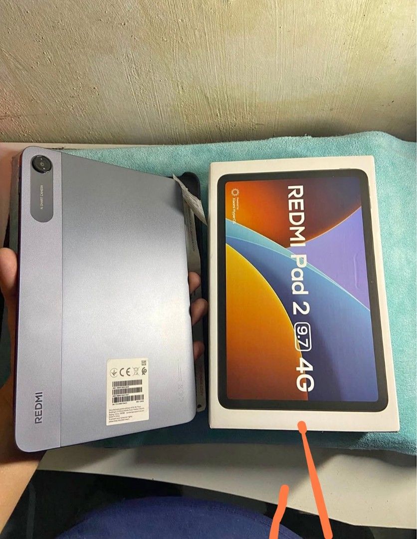 Redmi Pad 2(9.7 LTE) 128GB (Category: Android) located in Calamba. Submitted by aj4027 (Listing ID 1468281975, Image 1). Description: Redmi Pad 2 9.7" (128GB) LTE variant Price: ₱10,500 ​Like buying brand new! ✅ Only 2 months old (25 charge cycles) ✅ Complete box, receipt, & original accessories ✅With case since day 1 ✅ Long official warranty until August 2027 ✅ Free Screen Protector & Case installed ​RFS: Need fundsss Location: Calamba laguna fo