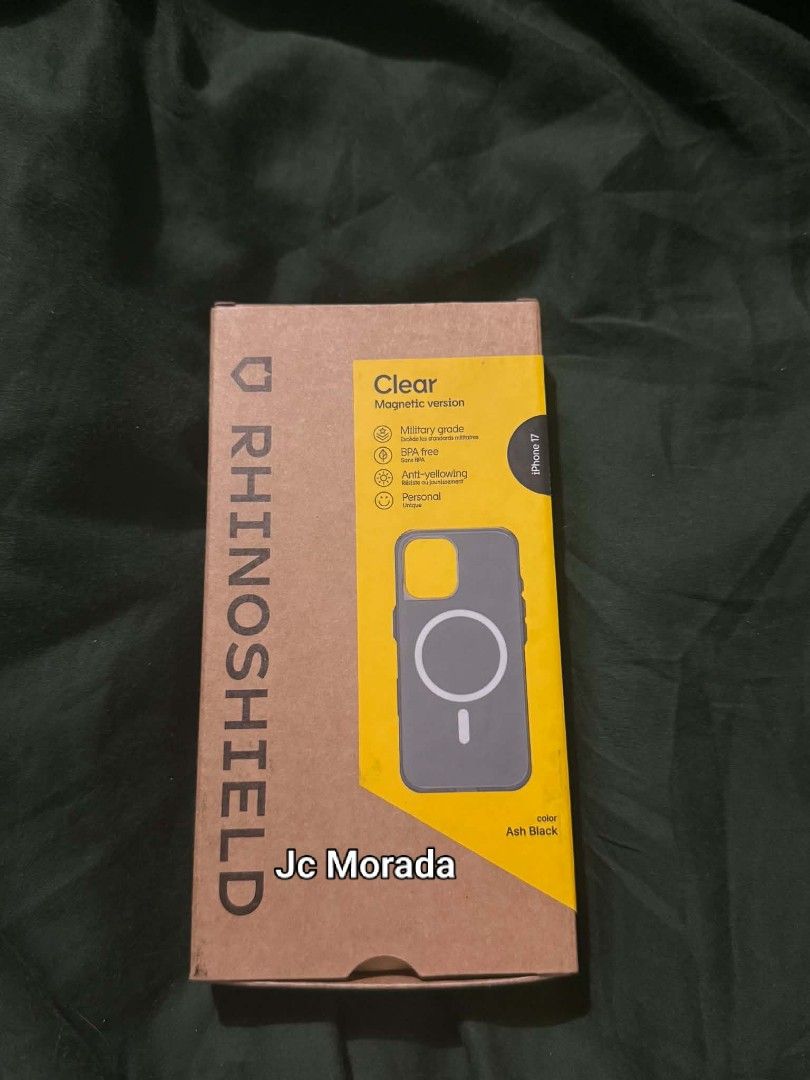 RHINOSHIELD Clear Magnetic Magsafe for Iphone 17 (Category: Cases & Sleeves) located in Manila. Submitted by rimuru33 (Listing ID 1468160880, Image 1). Description: For Sale: RHINOSHIELD Clear Magnetic Magsafe for Iphone 17 - Ash Black for only 2k pesos Location:Baclaran, Paranaque Can do Shipping through JNT/LALAMOVE/GRAB (4:30 pm onwards on week days no rushing) Meet Ups (on weekends only anytime) you'll add depends on how far you are. The ship