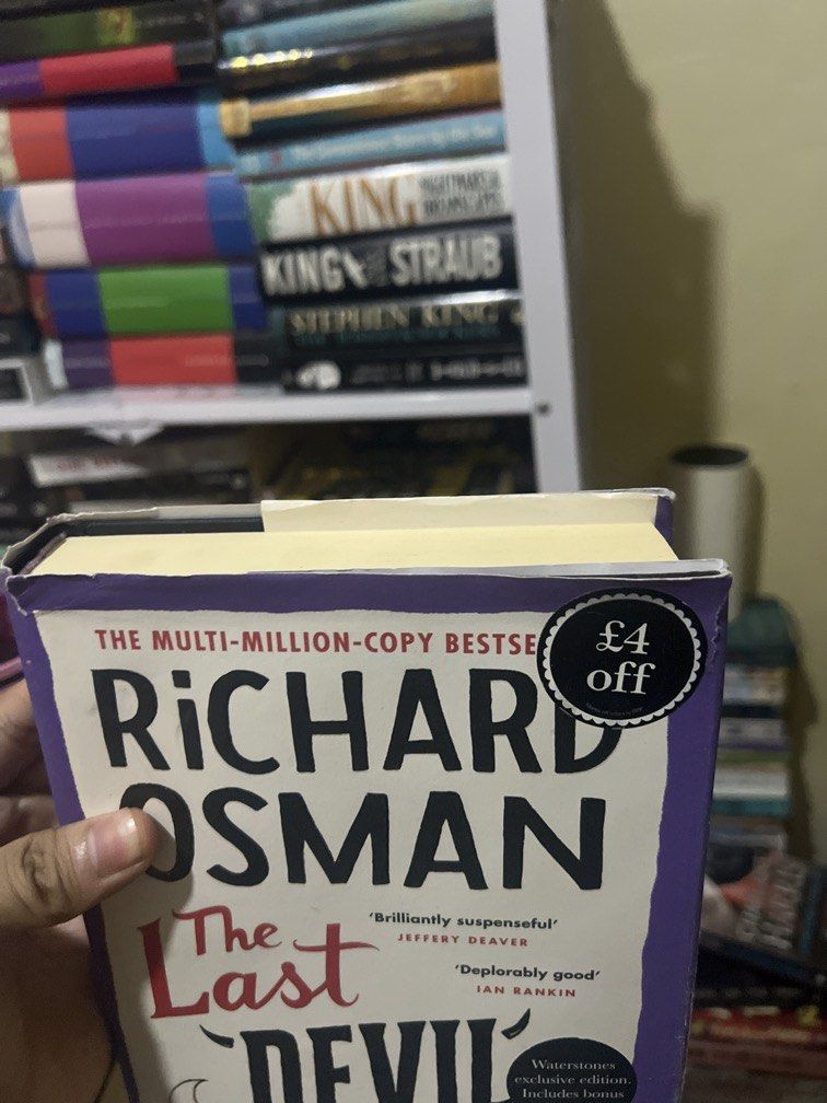 Richard osman the last devil to day purple (Category: Storybooks) located in Gapan. Submitted by booknest (Listing ID 1468173775, Image 3). Description: Have damage on dust cover and slightly tan on middle edge but has sprayed edges po Mop:gcash Mod:tiktok .