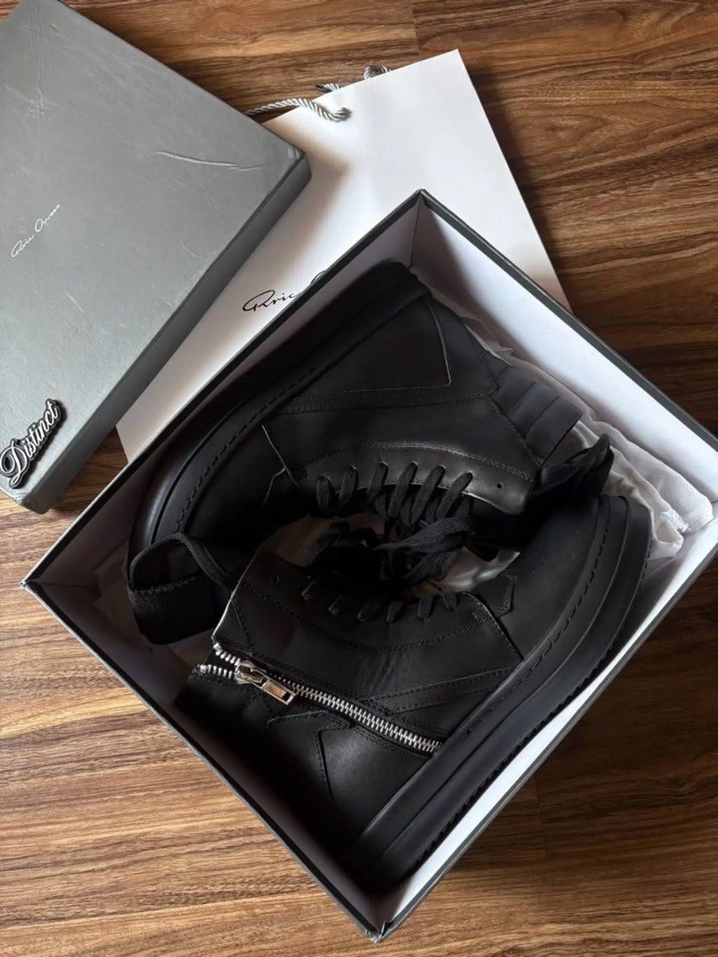 Rick Owens Geobasket (Category: Boots) located in Manila. Submitted by distinct_mnl (Listing ID 1468081943, Image 2). Description: Rick Owens Geobasket 🕷️⛓️ Size: 41-46.