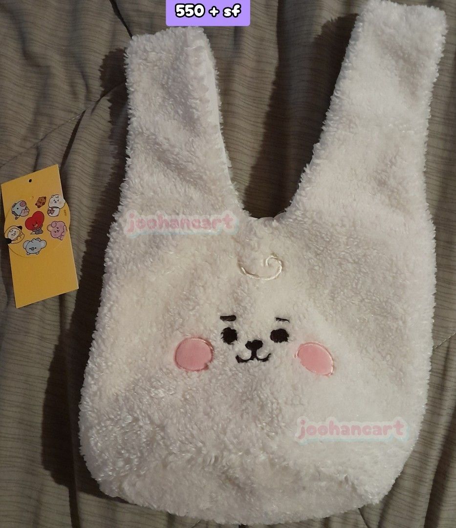 Rj bt21 tote bag bts jin (Category: K-Wave Merchandise) located in Masantol. Submitted by 17apeach (Listing ID 1468132608, Image 2). Description: baby rj boucle mini tote bag * 550 + sf * onhand, x sensitive * 1 week dop * gcash, maribank | jnt * posted on x # jin bt21 bts line friends wts lfb ph.