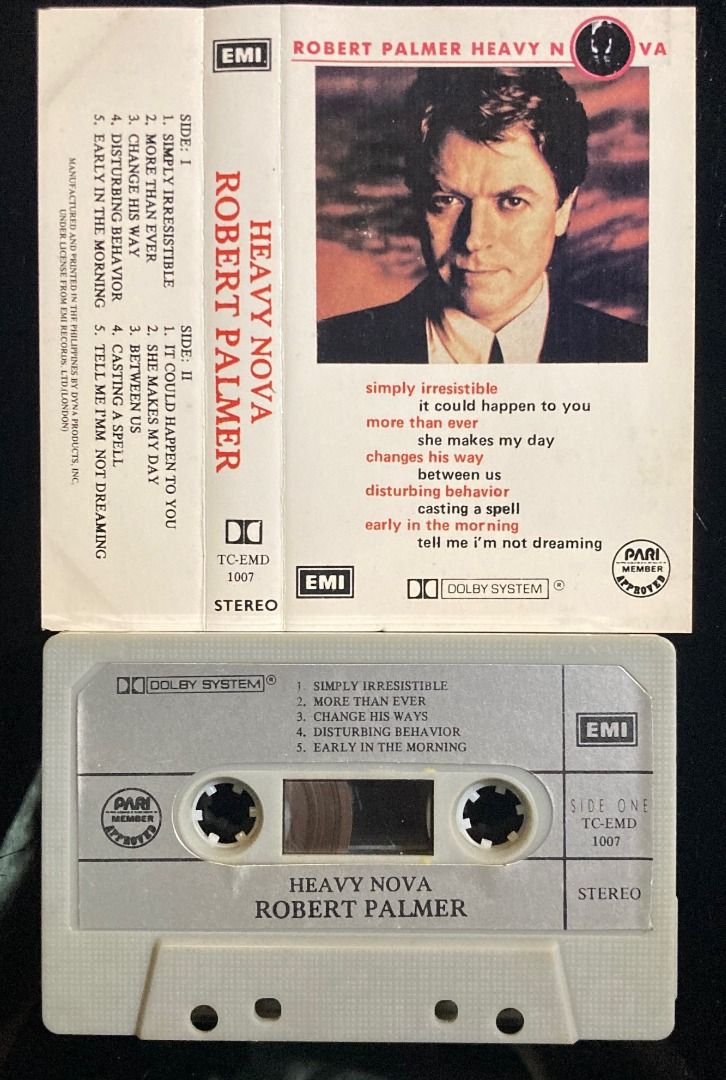 ROBERT PALMER Heavy Nova PHILIPPINES Paper label Cassette (Category: CDs & DVDs) located in Manila. Submitted by musika_pilipinas (Listing ID 1468206811, Image 3). Description: .